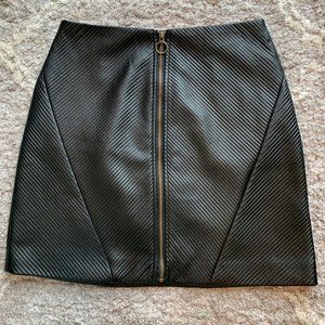 Rachel Roy Faux Leather Mini Skirt with Zipper